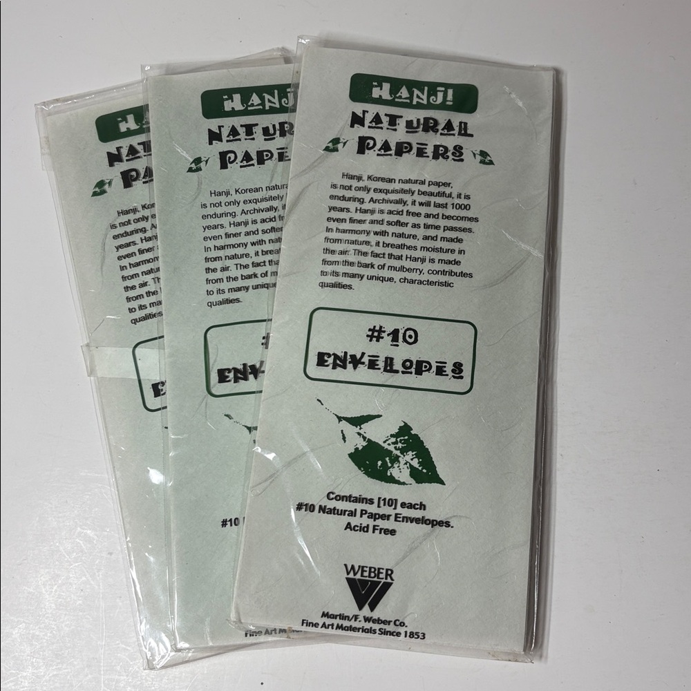 Green Hanji Natural Papers Envelopes